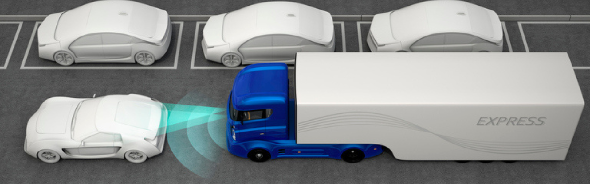 Automatic braking semi truck