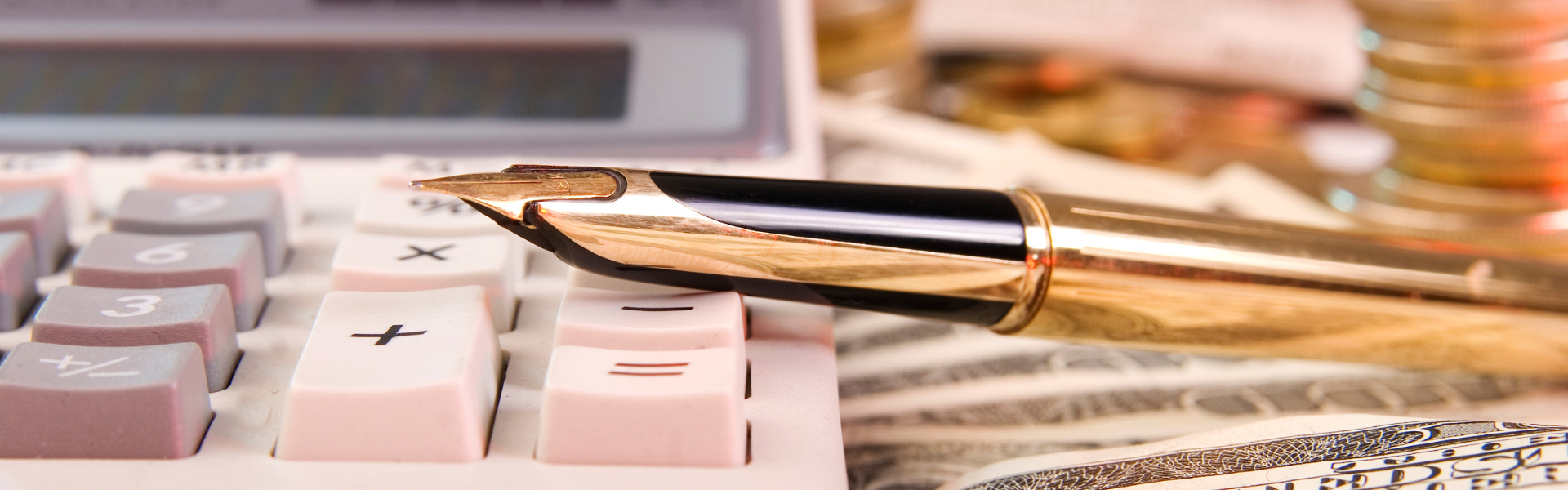 Calculator and pen