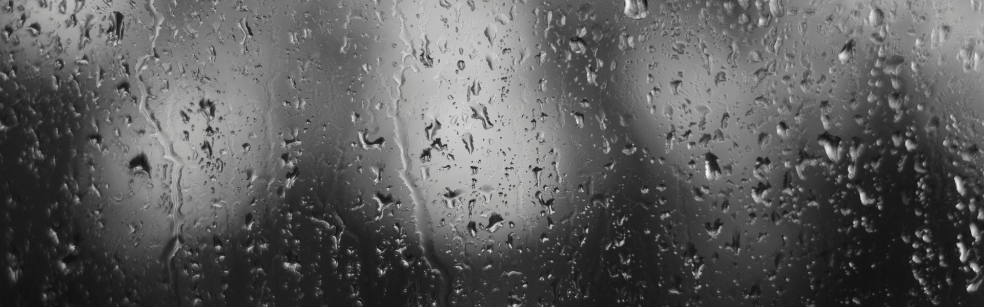 wet glass at night