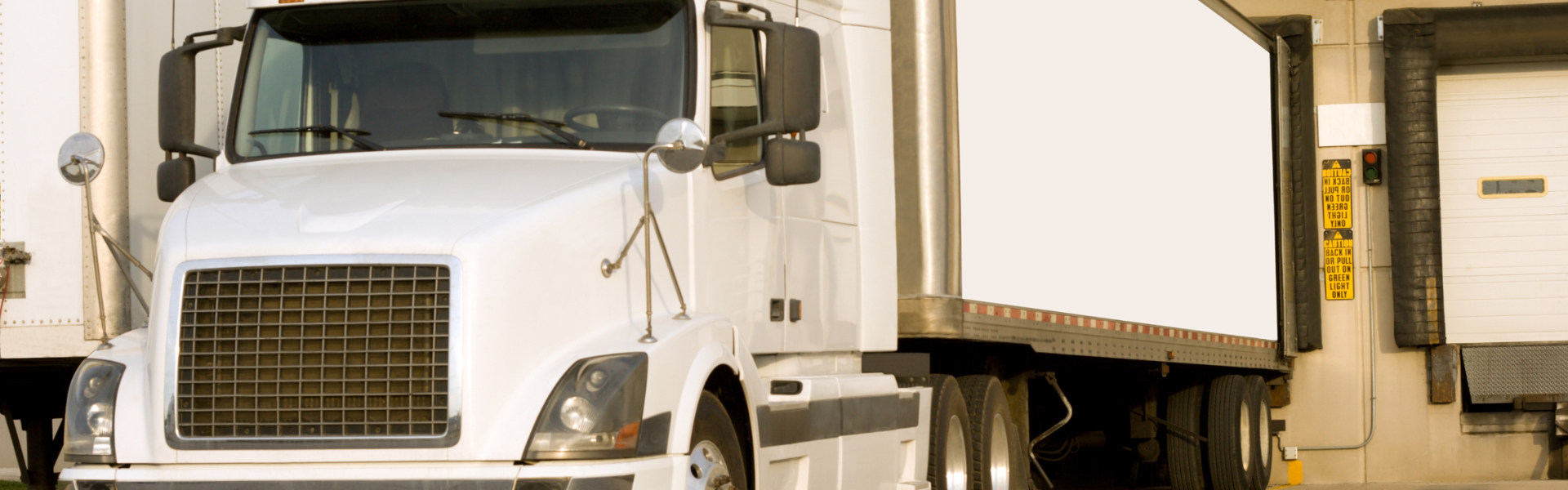semi truck at loading dock