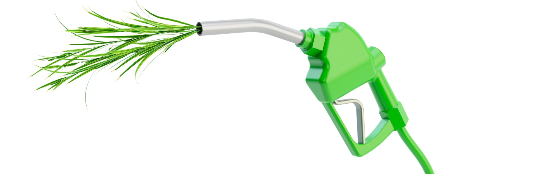 fuel pump that is spraying green plants