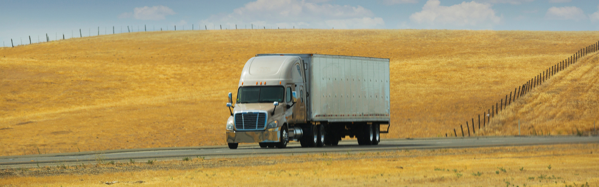 semi truck on road