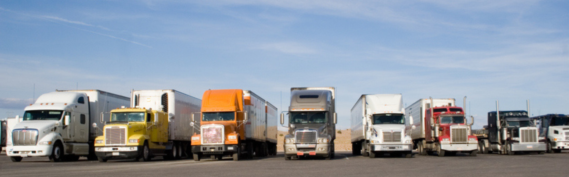 parked semi trucks