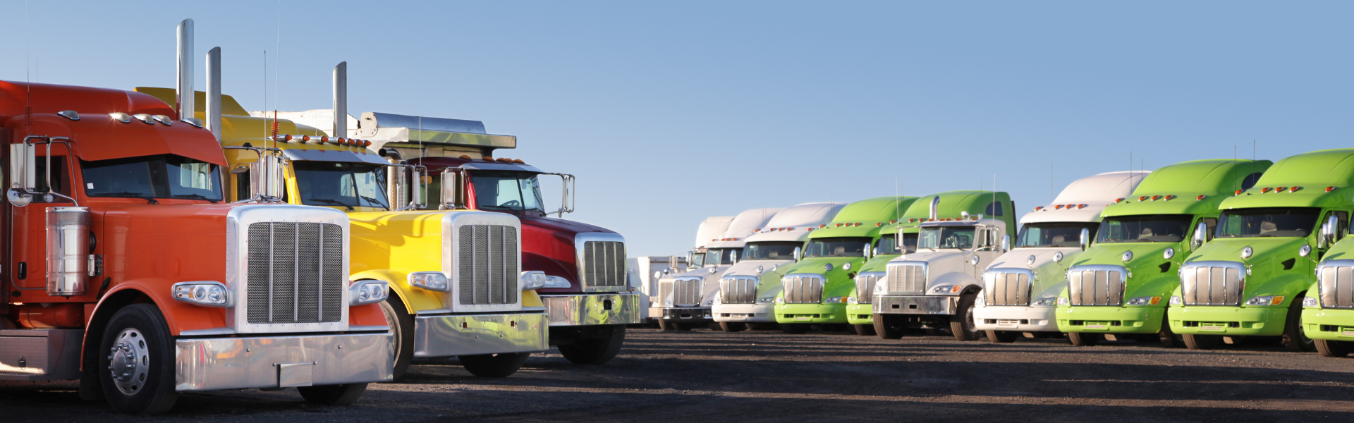 parked semi trucks