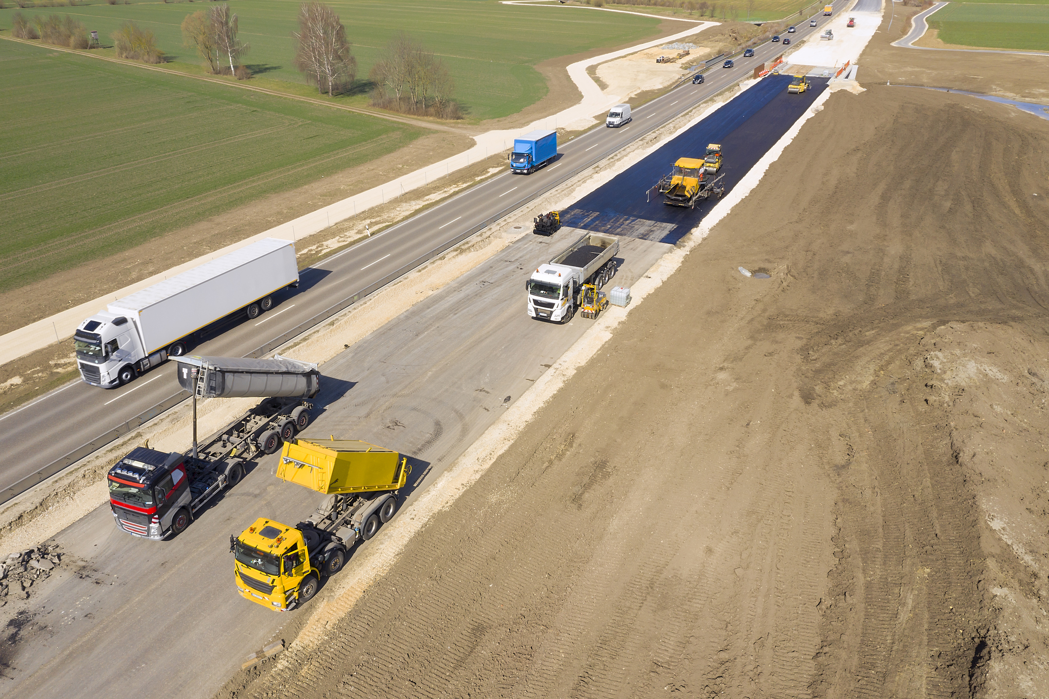 Asphalting Works, Aerial View