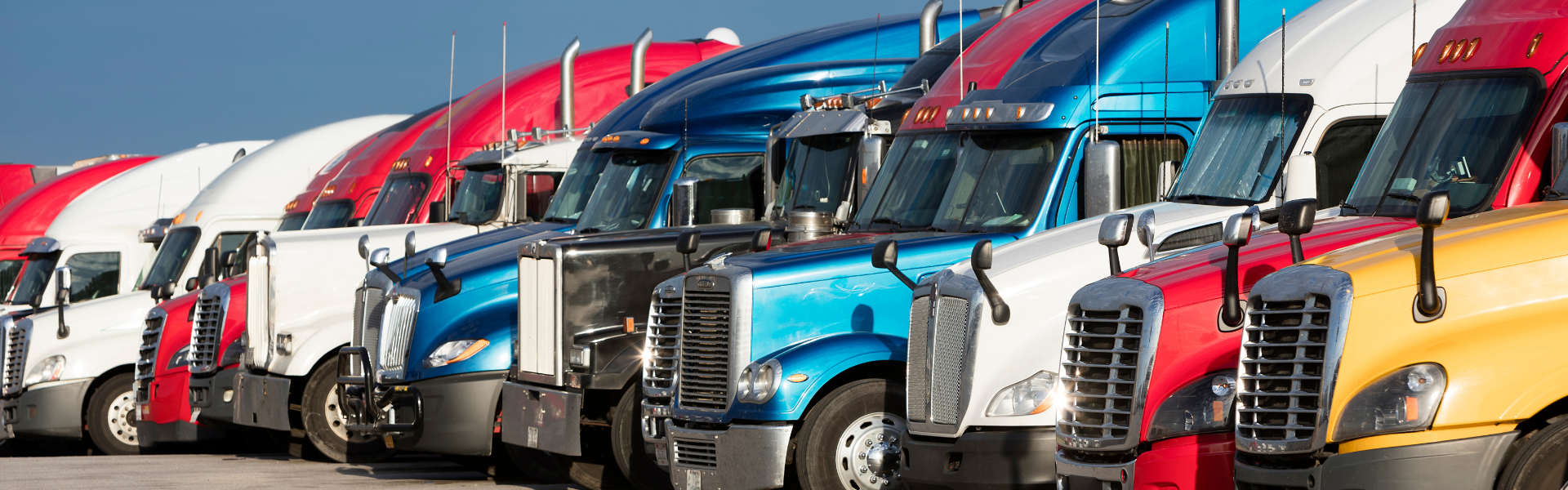 parked semi trucks