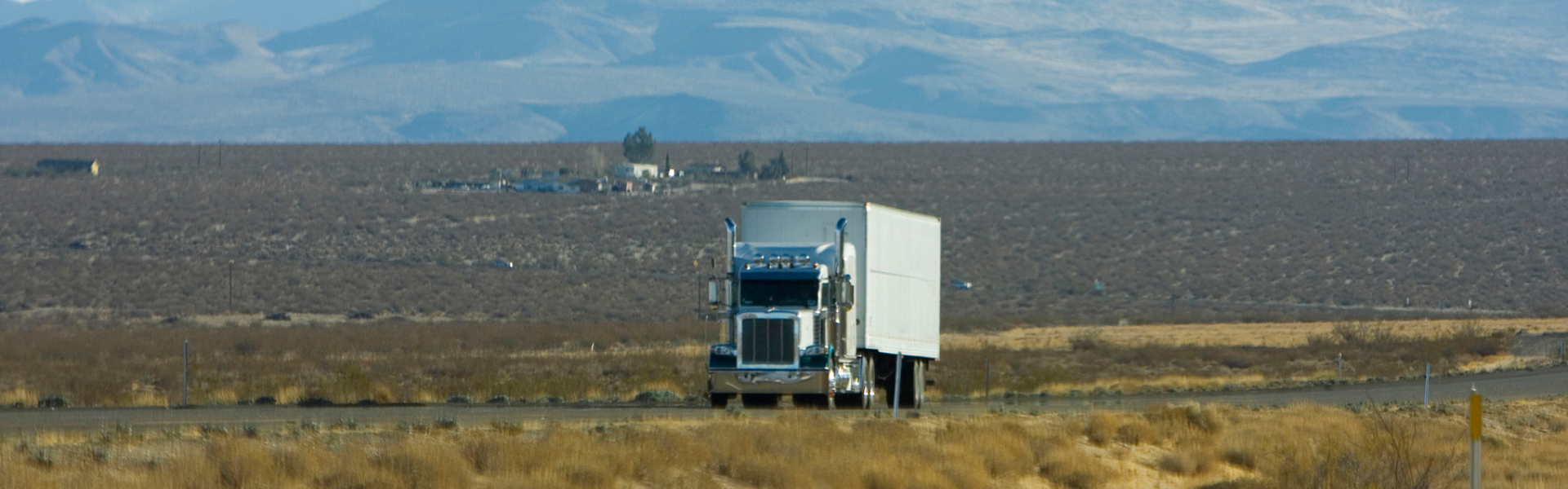 semi truck on rural road