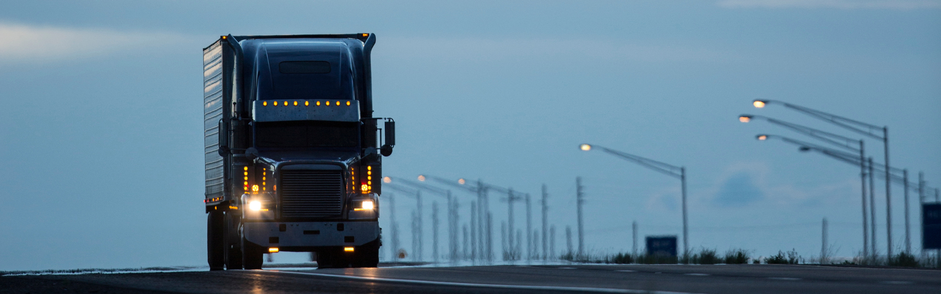 semi truck on road