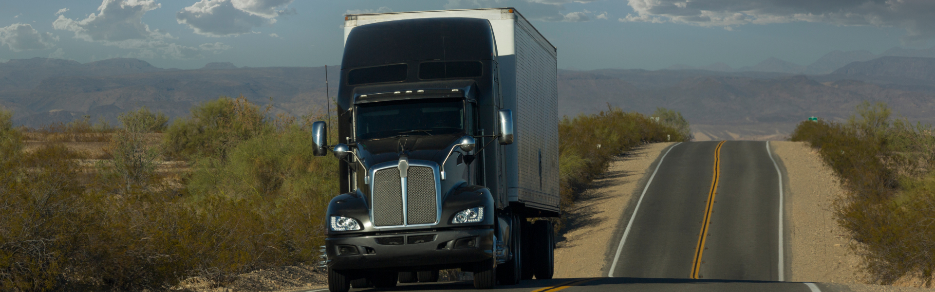semi truck on road
