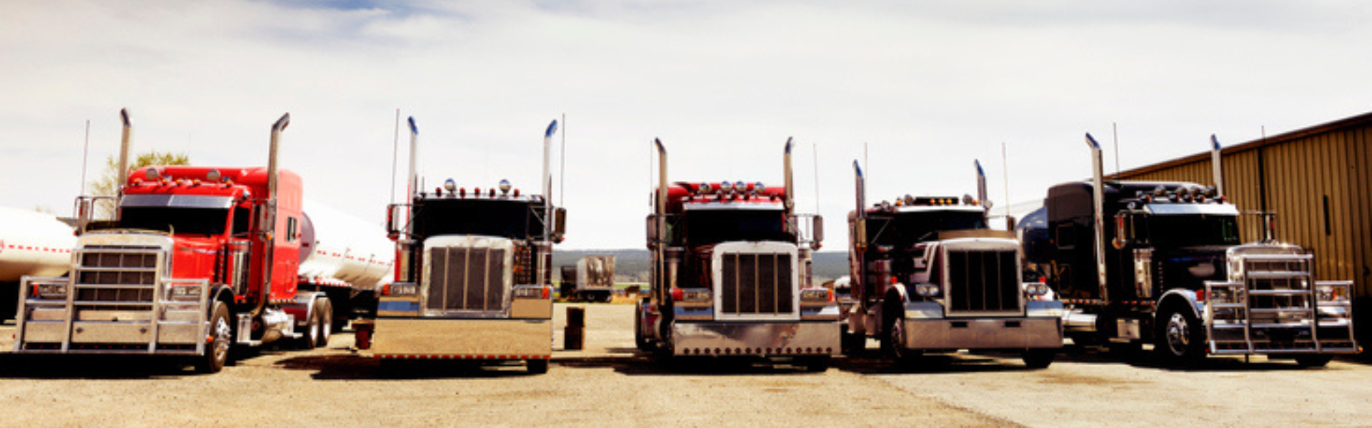 vintage semi trucks at truck show
