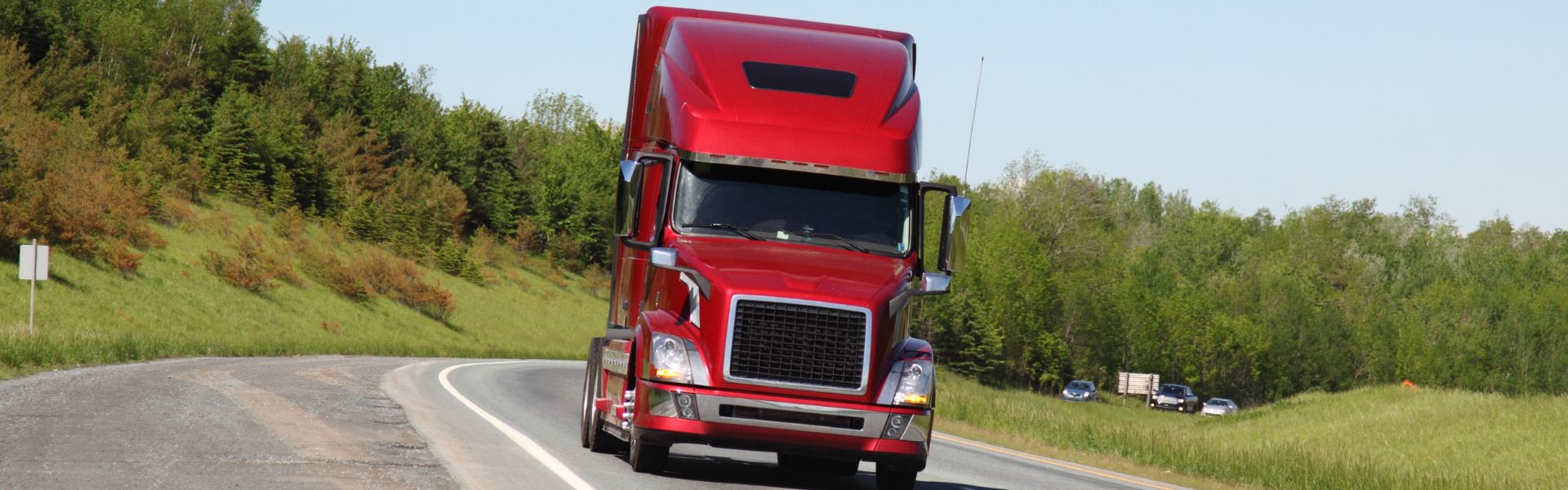 red semi truck