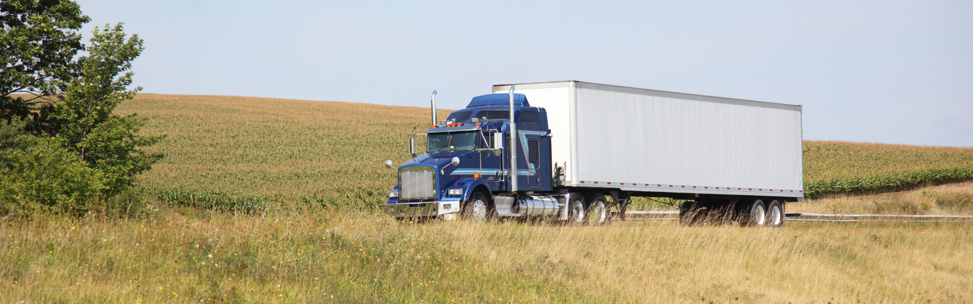 semi truck on road