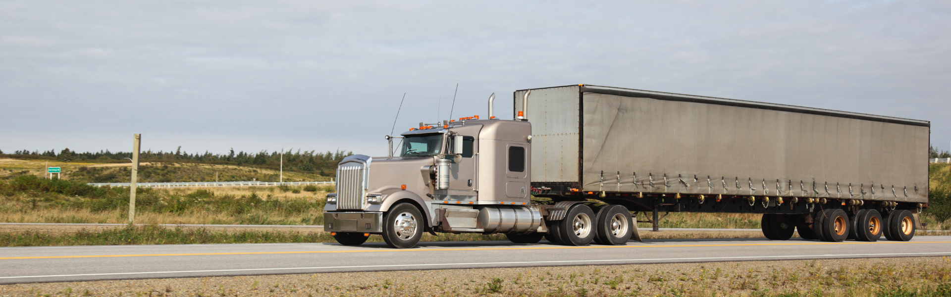 semi truck on road