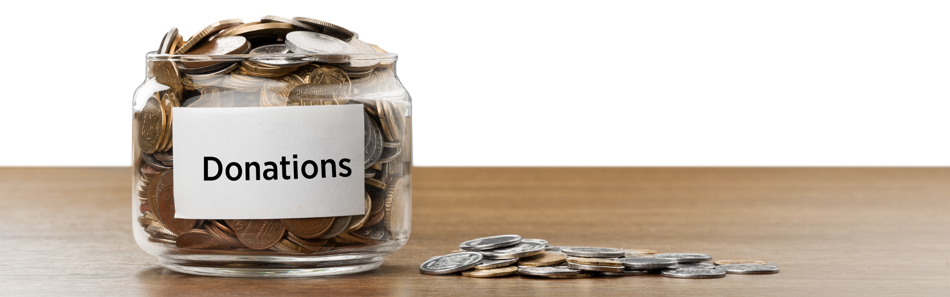 coin donation jar