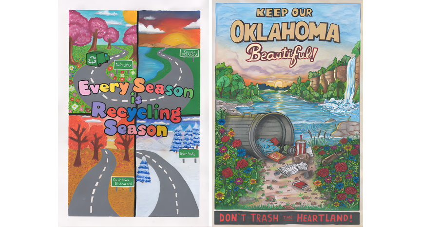 Oklahoma DOT honors winners of the 2026 Keep Our Land Grand art contest, promoting cleaner highways and safer road conditions.