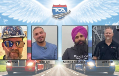 The Truckload Carriers Association has recognized four professional truck drivers with Highway Angel Awards for assisting motorists and passengers during emergencies in Missouri, British Columbia, and Wisconsin.