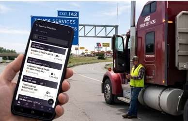 4RoadService has added an interstate exit search that helps truck drivers locate nearby towing, repair, tire, and roadside services after a breakdown.