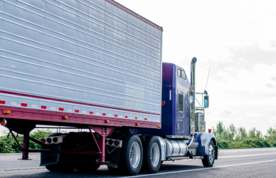 semi trucks on road