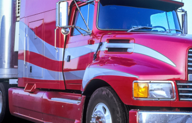 parked semi truck