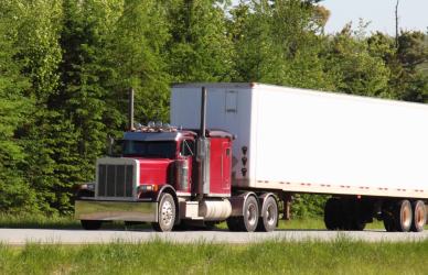 semi truck on road