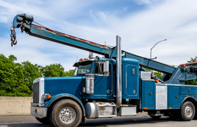 semi truck towing tanker truck