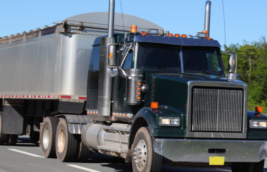 black semi truck