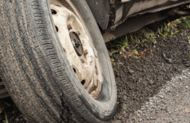vehicle in ditch