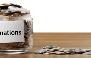 coin donation jar
