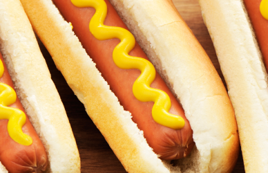 hot dogs with mustard