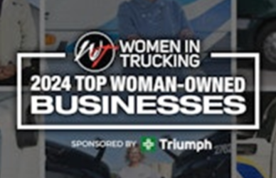women in trucking logo and imagery for the 2024 top woman-owned businesses
