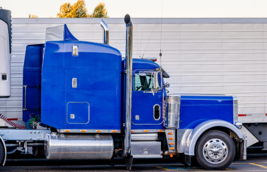 parked semi truck