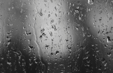 wet glass at night