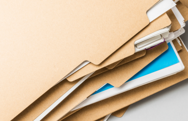 pile of files