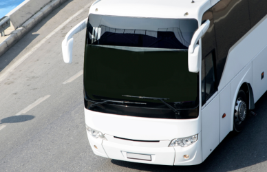Bus on road