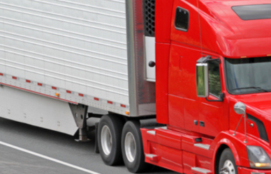 Semi truck on road