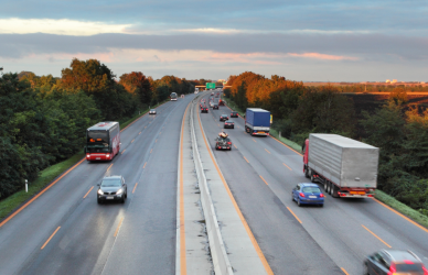 four lane highway
