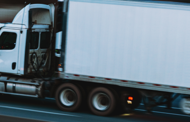 semi truck on road