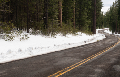 Snowy highway