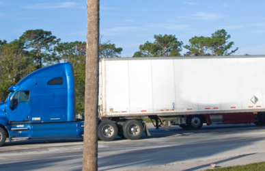parked semi truck